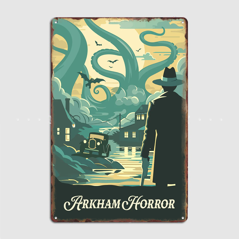 Board Game Inspiration - Металлическая табличка-постер в стиле Arkham Horror,